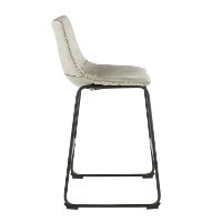 B26-DUKZ-BKLGY2 Light Gray and Black 26 Inch Counter Height Stool (Set of 2) - Duke-2