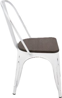 DC-OR-VW+E2 Farmhouse White and Brown Dining Room Chair (Set of 2) - Oregon-2