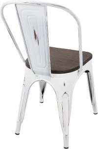 DC-OR-VW+E2 Farmhouse White and Brown Dining Room Chair (Set of 2) - Oregon-3