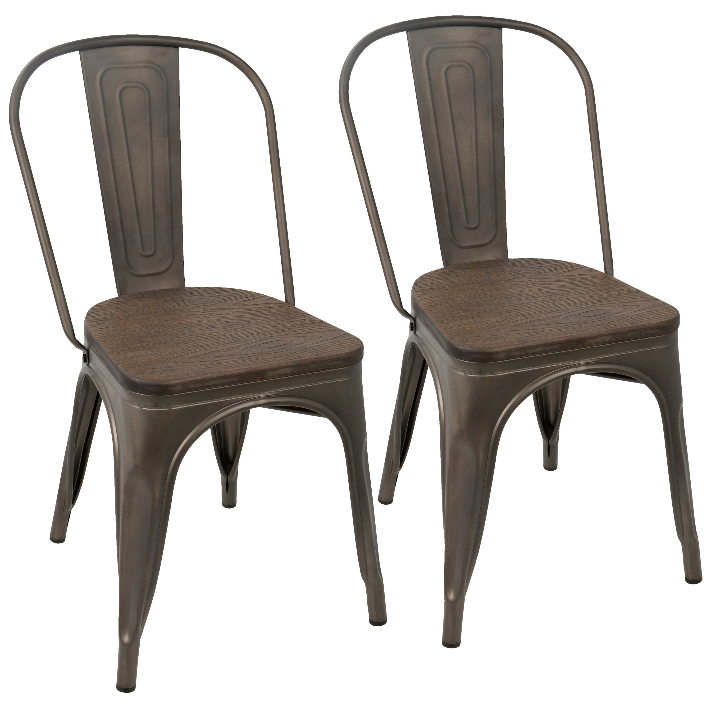 DC-TW-OR-DKESP2 Farmhouse Antique Brown Dining Room Chair (Set of 2) - Oregon-2