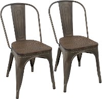 DC-TW-OR-DKESP2 Farmhouse Antique Brown Dining Room Chair (Set of 2) - Oregon-2