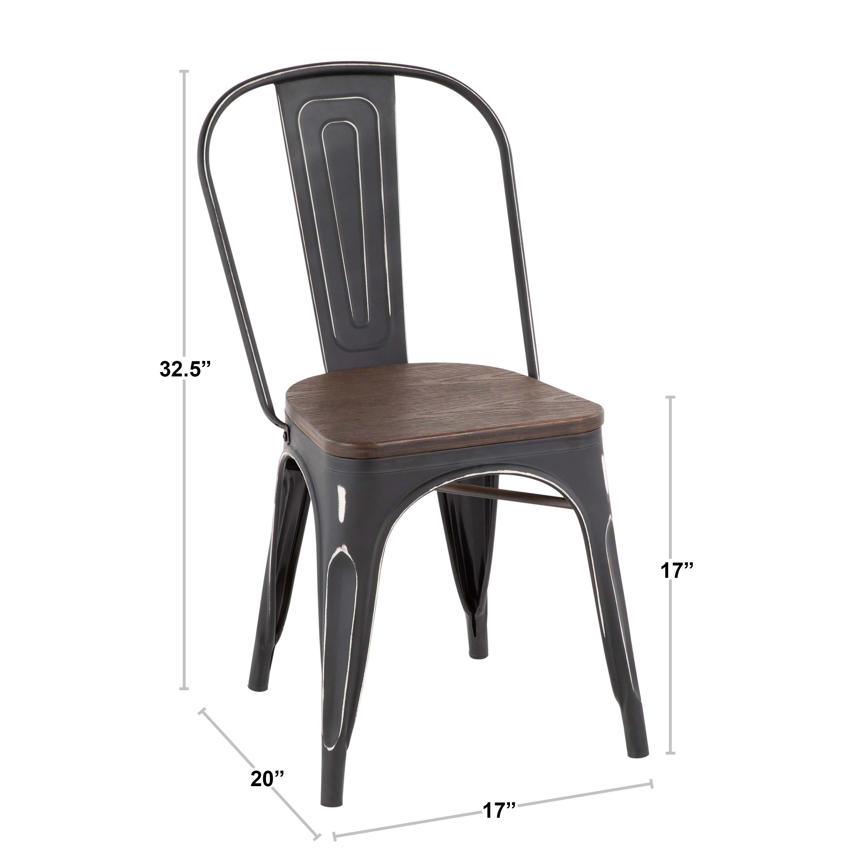 DC-TW-OR-DKESP2 Farmhouse Antique Brown Dining Room Chair (Set of 2) - Oregon-5