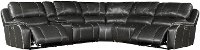 Cyclone Dark Gray 6 Piece Power Reclining Sectional Sofa - Potter