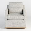 Peppered Gray Slate Swivel Occasional Chair - Denton