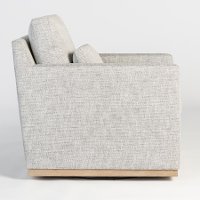 Peppered Gray Slate Swivel Occasional Chair - Denton-2