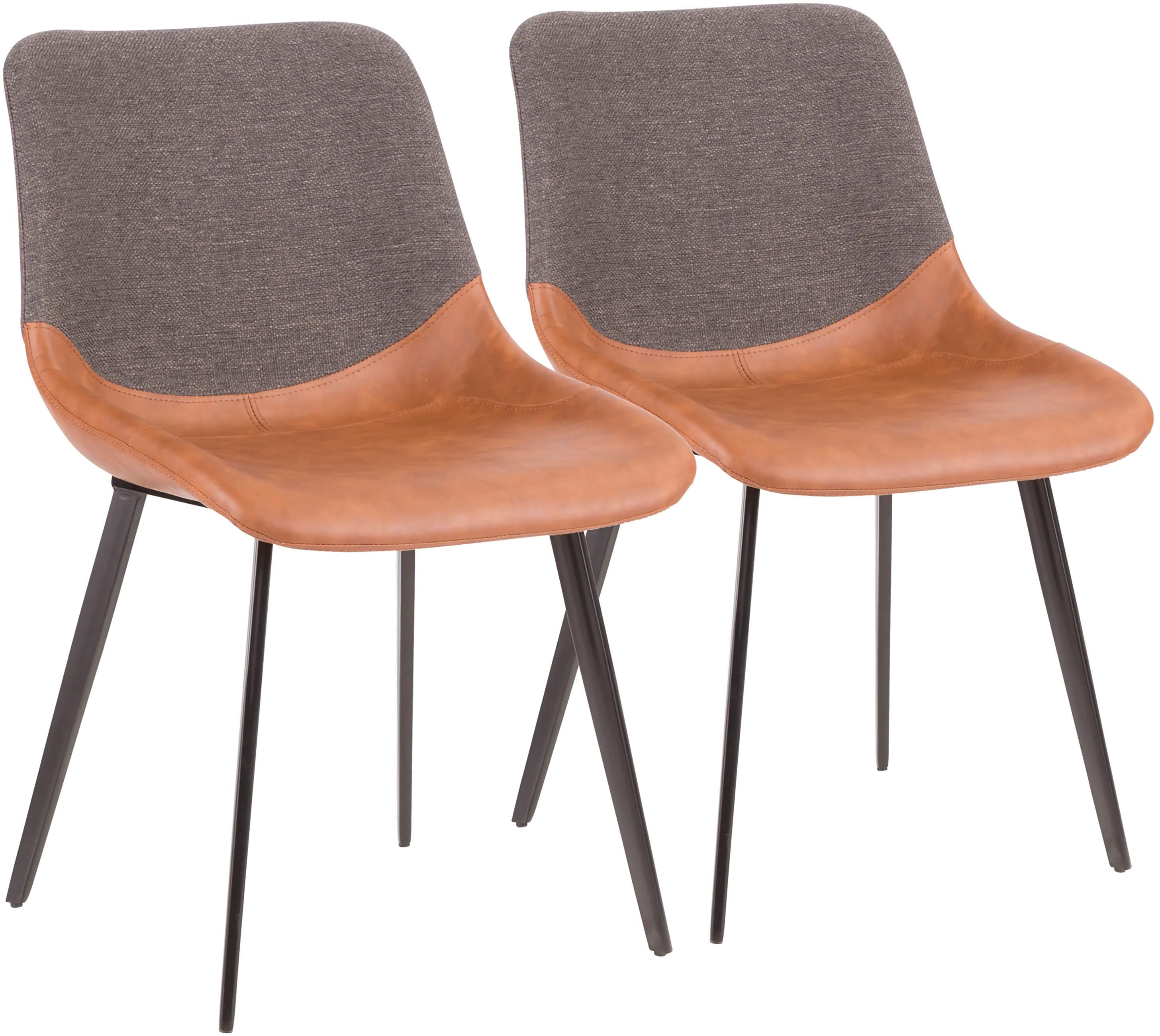 DC-OTLW-BKBNGY2 Industrial Gray and Brown Dining Room Chair (Set of 2) - Outlaw-1