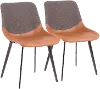 DC-OTLW-BKBNGY2 Industrial Gray and Brown Dining Room Chair (Set of 2) - Outlaw