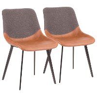 DC-OTLW-BKBNGY2 Industrial Gray and Brown Dining Room Chair (Set of 2) - Outlaw