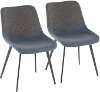 DC-OTLW-BKBUGY2 Industrial Gray and Blue Dining Room Chair (Set of 2) - Outlaw