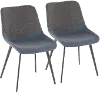 DC-OTLW-BKBUGY2 Industrial Gray and Blue Dining Room Chair (Set of 2) - Outlaw