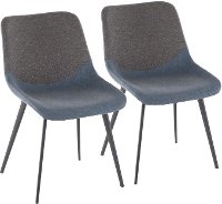 DC-OTLW-BKBUGY2 Industrial Gray and Blue Dining Room Chair (Set of 2) - Outlaw