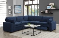 Navy Blue 5 Piece Power Reclining Sectional Sofa - Infinity