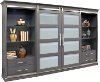 Gray Modern 4 Piece Entertainment Center - Cascade