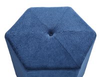 Navy Blue Contemporary Cube Ottoman-2
