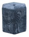 Slate Blue Contemporary Cube Ottoman
