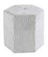 Platinum Light Gray Contemporary Cube Ottoman