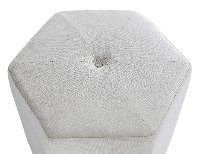Platinum Light Gray Contemporary Cube Ottoman-2