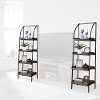 2 Black Metal Bookcases