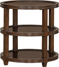 Honey Brown Round End Table - Bryant