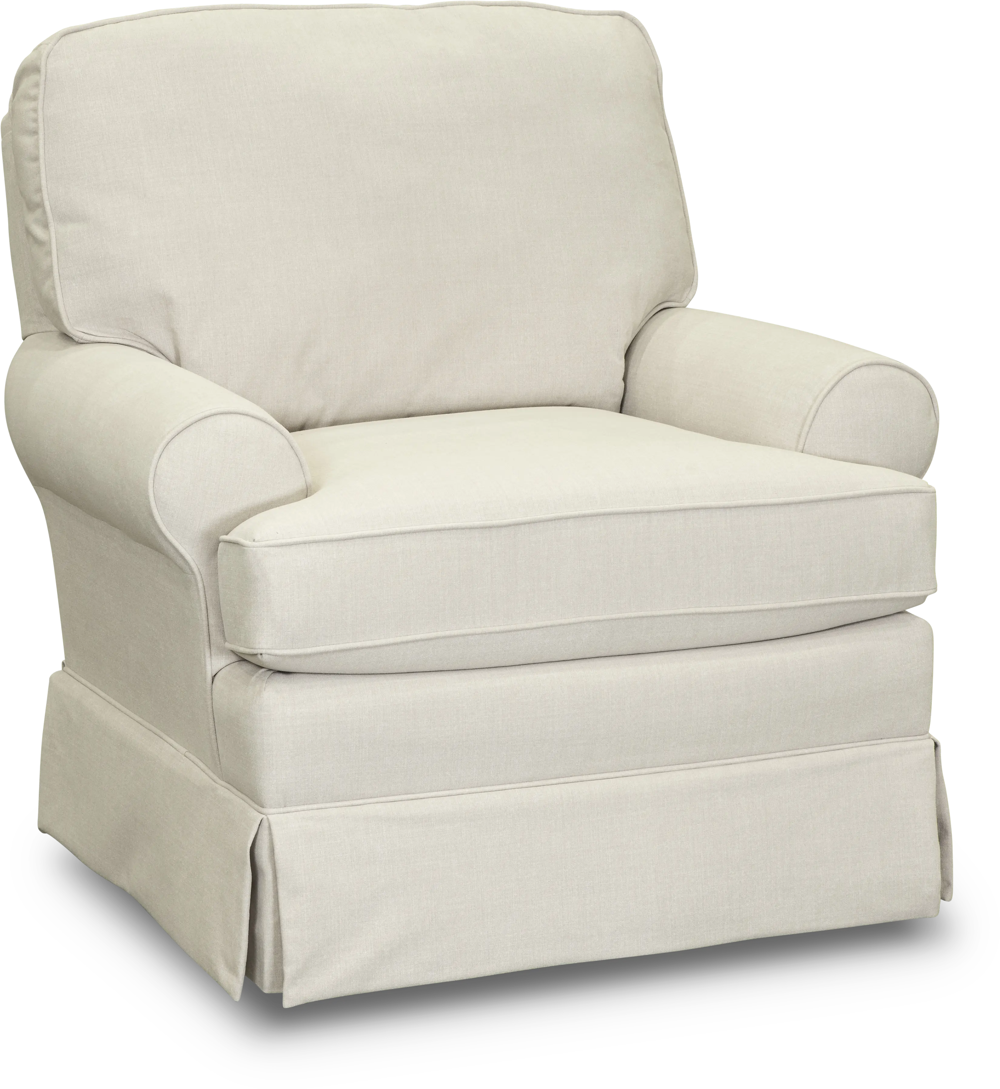 Off White Eggshell Swivel Glider - Quinn-1