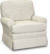 Off White Eggshell Swivel Glider - Quinn