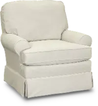 Off White Eggshell Swivel Glider - Quinn