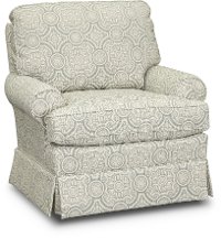Cream and Gray Dove Swivel Glider - Quinn