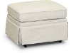 Off White Eggshell Upholstered Gliding Ottoman - Quinn