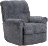 Casual Contemporary Anchor Gray Power Rocker Recliner - Crisscross