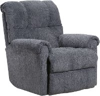 Casual Contemporary Anchor Gray Power Rocker Recliner - Crisscross