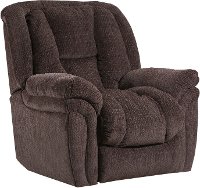Chocolate Brown Power Rocker Recliner - Showbiz