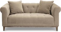 Traditional Shitake Brown Loveseat - Marcella