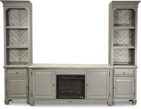 Gray 3 Piece Fireplace Entertainment Center - Jordan
