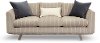 Casual Modern Striped Taupe Sofa - Bexley
