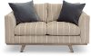 Casual Modern Striped Taupe Loveseat - Bexley
