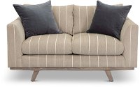 Casual Modern Striped Taupe Loveseat - Bexley
