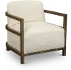 Modern Cream and Wood Accent Chair - Bexley