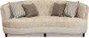 Traditional Cream Curved Sofa - Vera