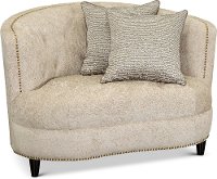 Traditional Cream Curved Chair - Vera