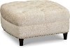 Clearance Traditional Cream Curved Ottoman - Vera
