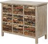 Clearance Rustic Worn Wood Nine Drawer Accent Cabinet