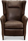 Espresso Brown High Leg Power Recliner - Oswald