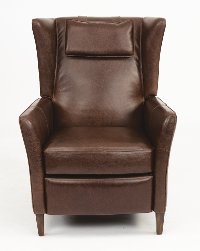 Espresso Brown High Leg Power Recliner - Oswald-5