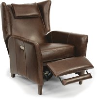 Espresso Brown High Leg Power Recliner - Oswald-6