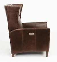 Espresso Brown High Leg Power Recliner - Oswald-8