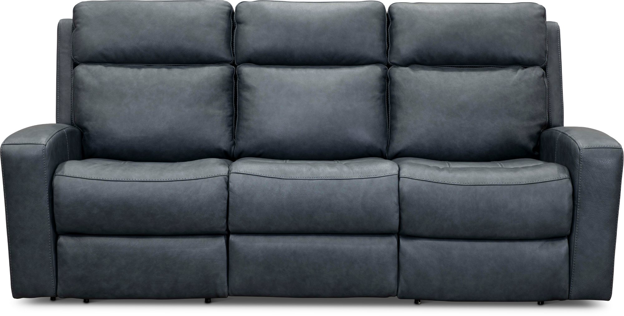 Anchor Blue Leather-Match Power Reclining Sofa - Cody-1