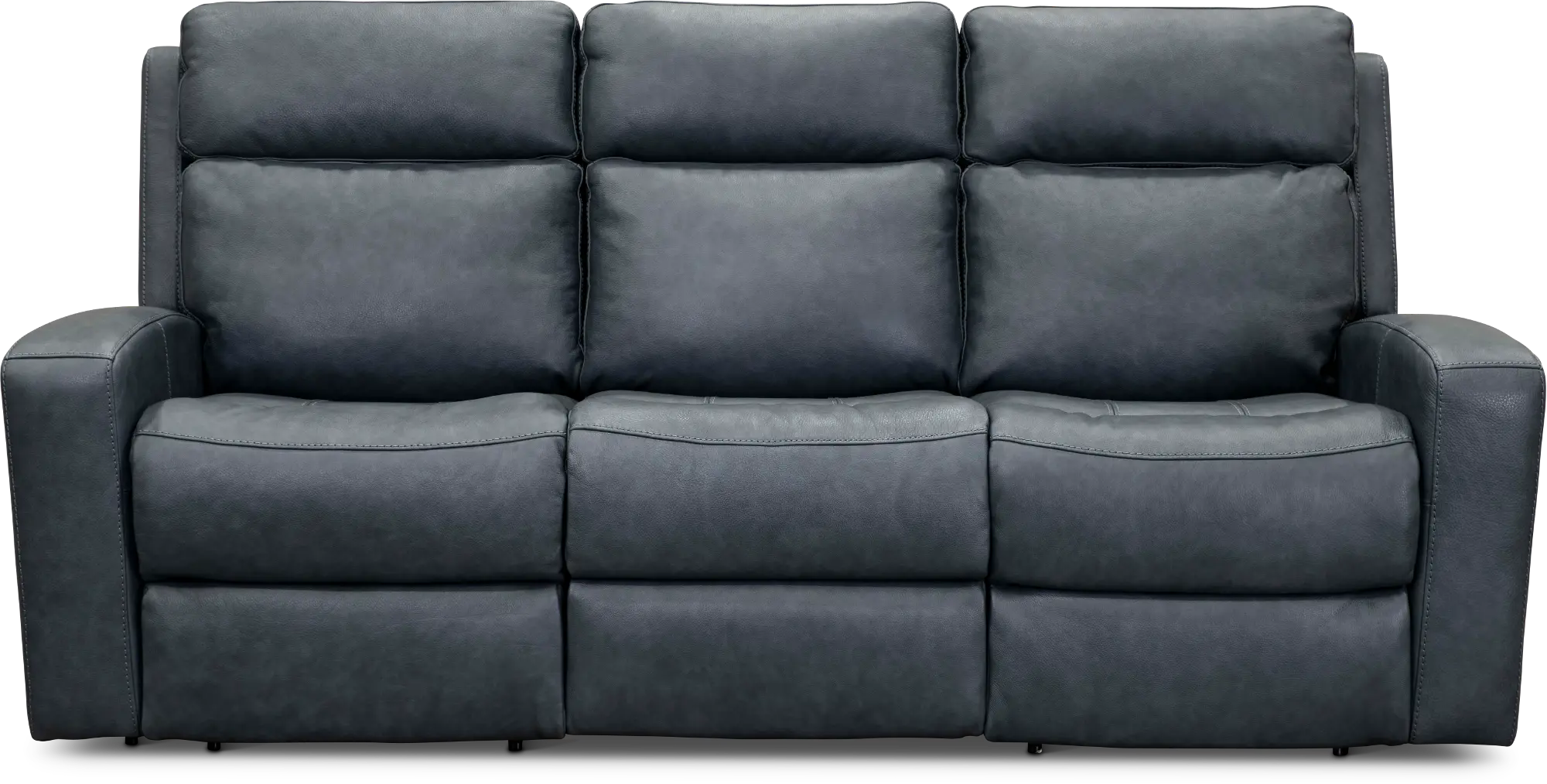 Anchor Blue Leather-Match Power Reclining Sofa - Cody-1
