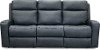 Anchor Blue Leather-Match Power Reclining Sofa - Cody
