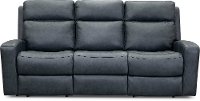 Anchor Blue Leather-Match Power Reclining Sofa - Cody