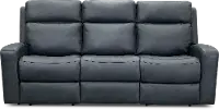 Anchor Blue Leather-Match Power Reclining Sofa - Cody